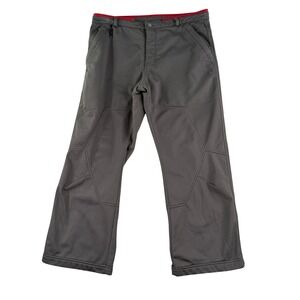 686 Technical Pants Mens 36x30 Grey Fleece Lined Softshell Articulated Knee Snow